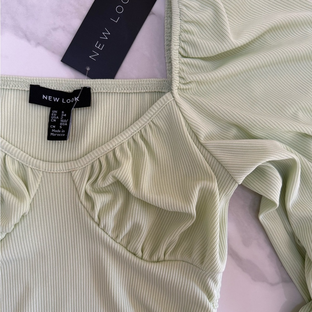NWT - Asos Ribbed Off-Shoulder Top - Picture 3 of 4